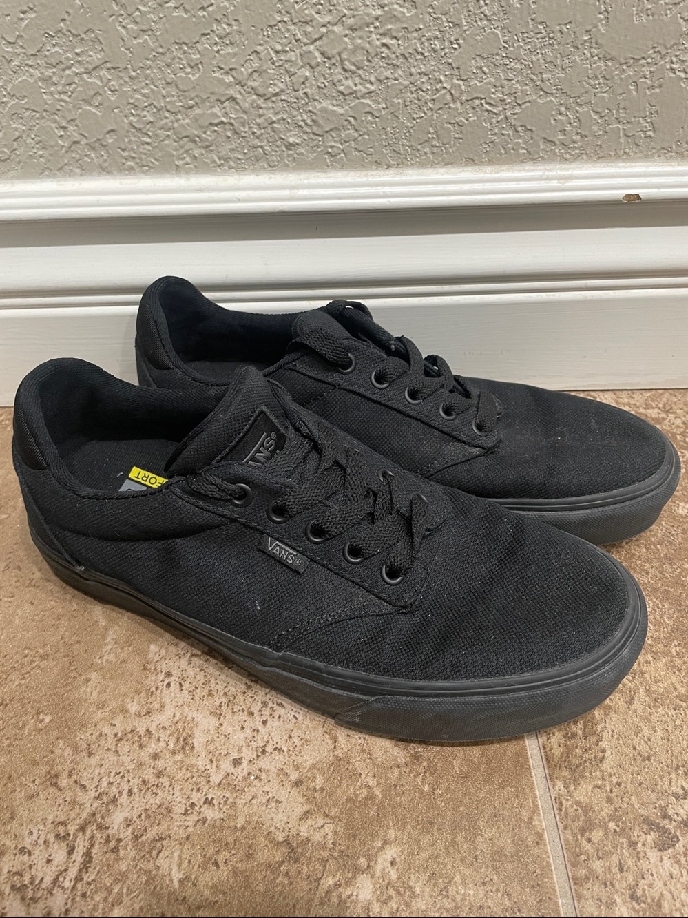 Vans Black Canvas Low-Top Sneakers